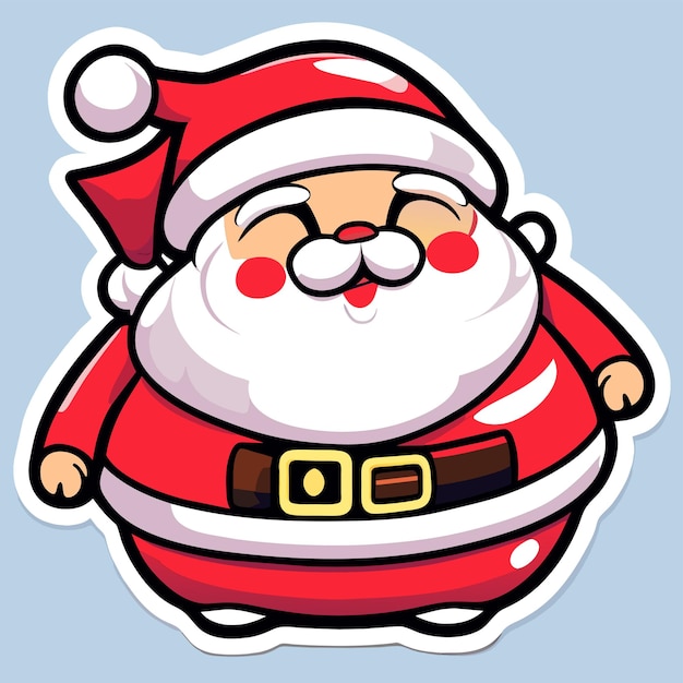 Vector santa claus cristmas hat hand drawn cartoon sticker icon concept isolated illustration