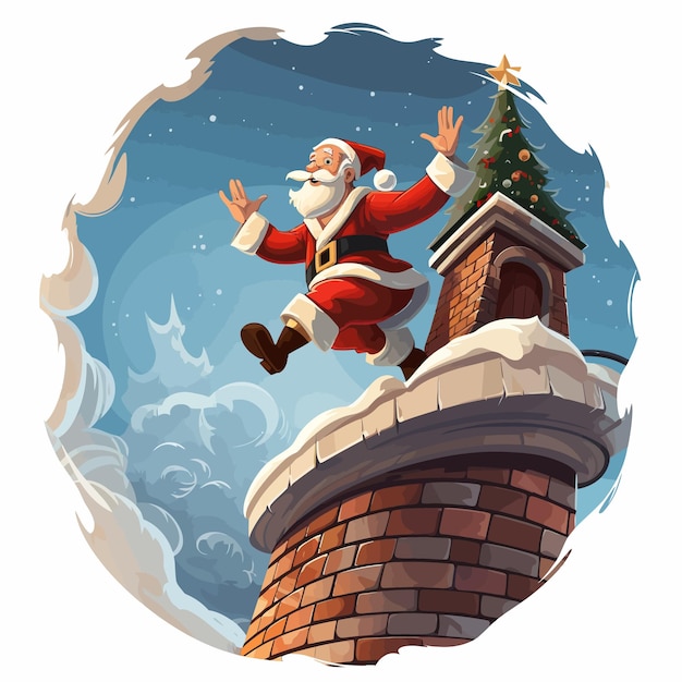 Santa_claus_descends_the_chimney_vector