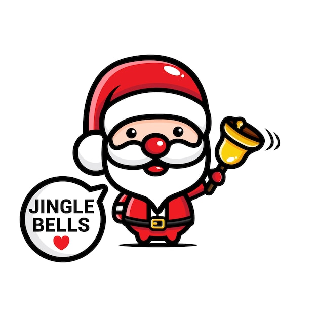 santa claus designs rings the bell