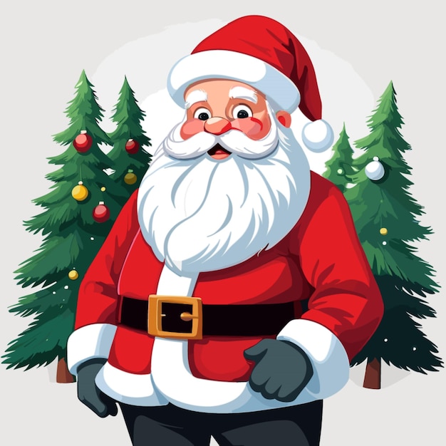 Santa Claus flat vector detailed cartoon