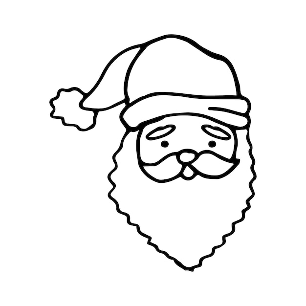 Santa Claus handgetekend in de stijl van een doodle