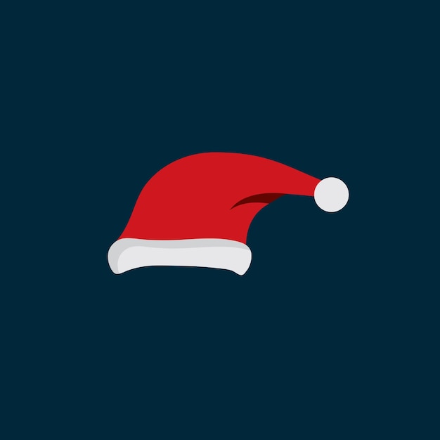 Vector santa claus hat logo vector icon illustration