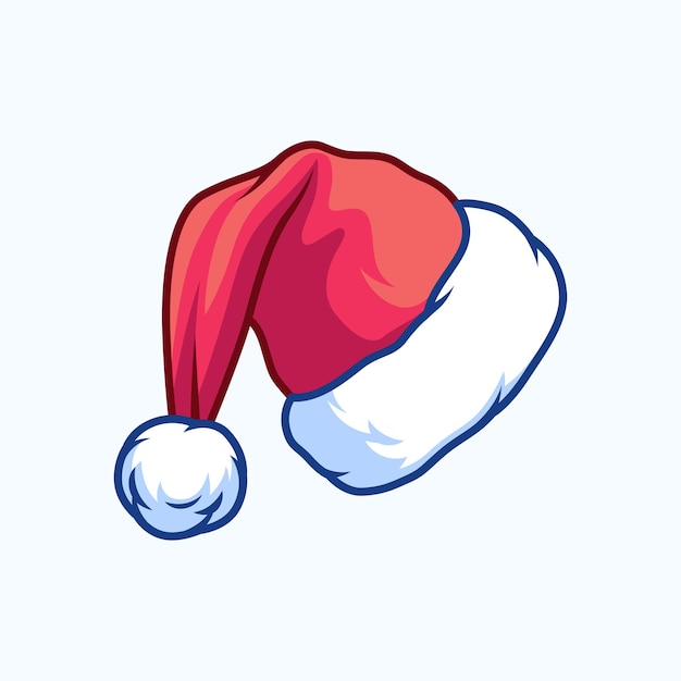 Векторная иллюстрация шляпы Санта-Клауса на изолированном фоне