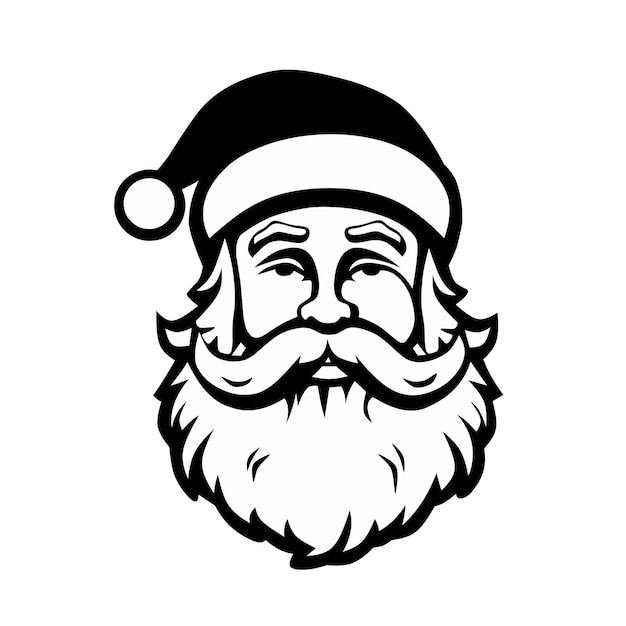Дизайн иконок Санта-Клауса на белом фоне
