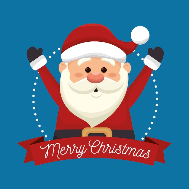 santa claus isolated icon design