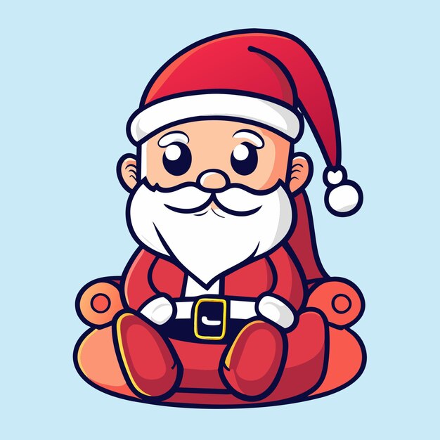 Vector santa claus jente sit