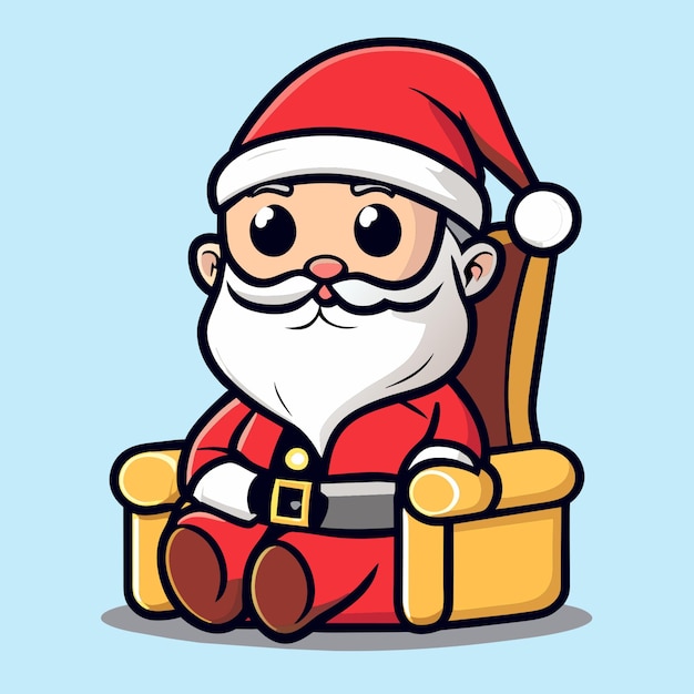 Vector santa claus jente sit