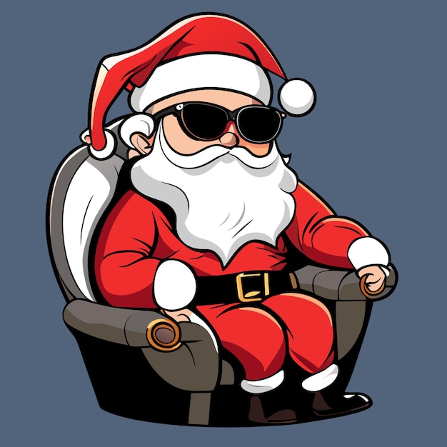 Vector santa claus jente sit