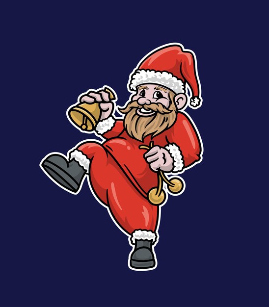 Vector santa claus karakter mascotte illustratie