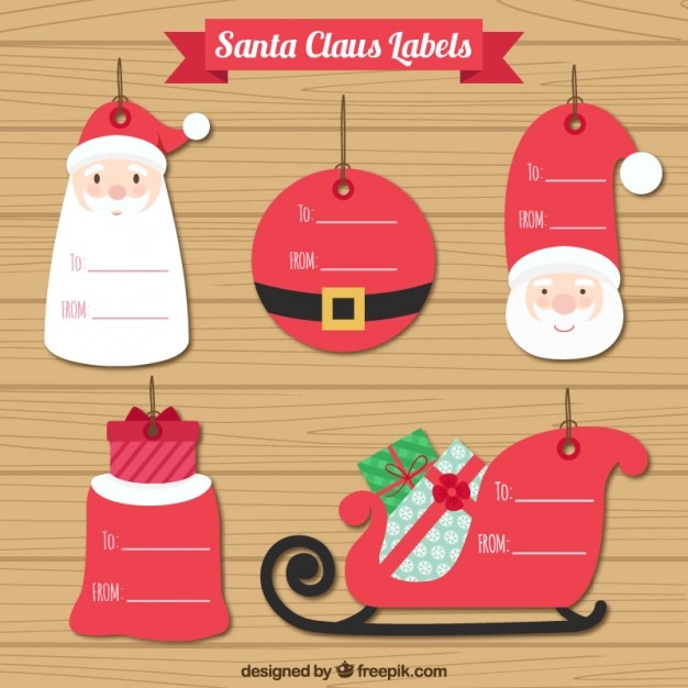 Santa claus labels