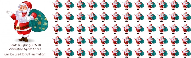 Santa claus laughing animation