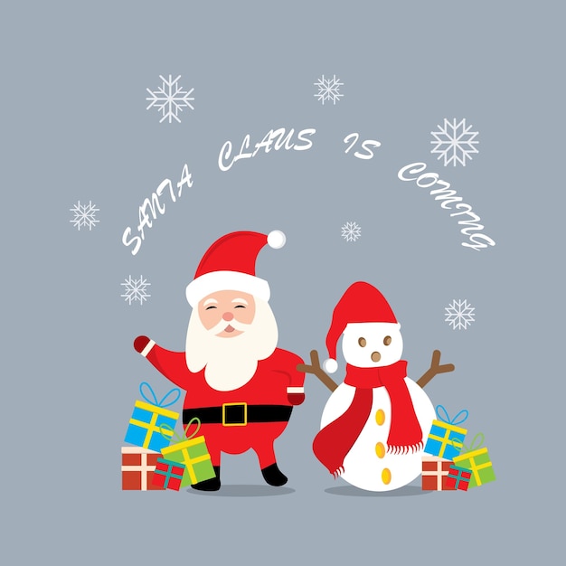 Santa claus logo and vector illustration design