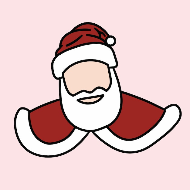 Vettore illustrazione vettoriale del logo di babbo natale