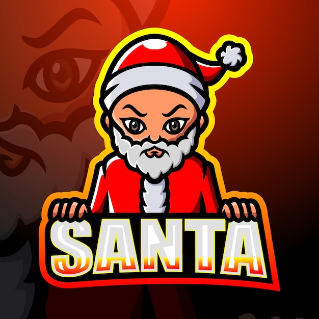 Vector santa claus mascot esport illustration