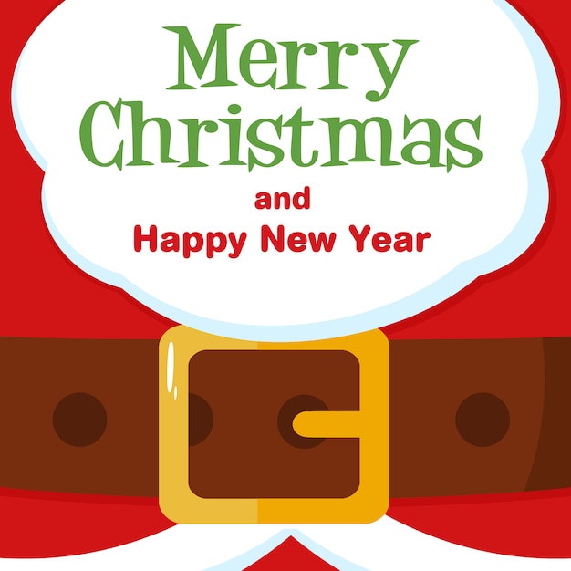 Vector santa claus message banner with text