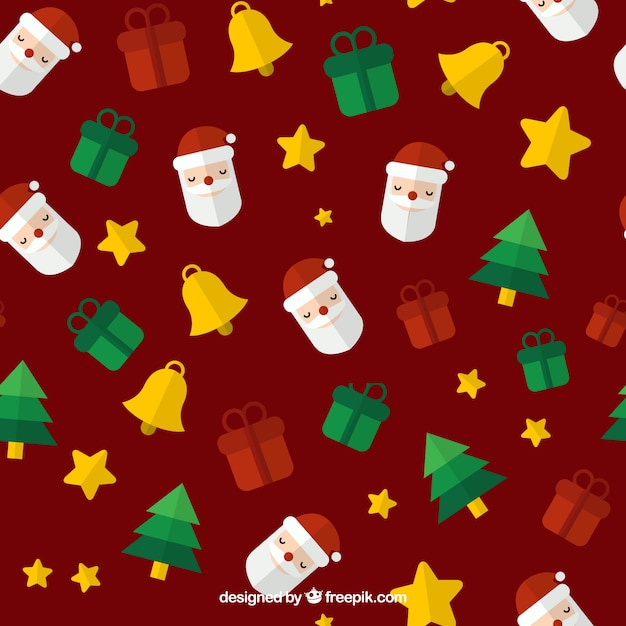 산타 클로스 패턴 및 크리스마스 트리