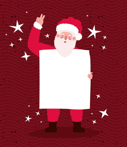 Vector santa claus poster