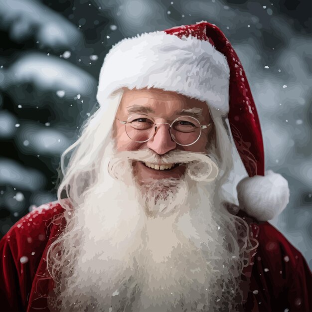 Santa Claus ready for Christmas with red hat