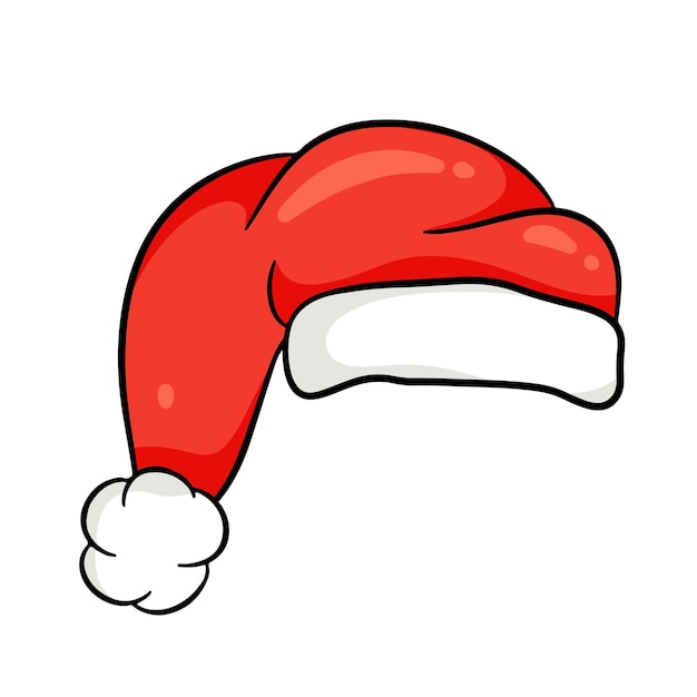 Vector santa claus red christmas hat