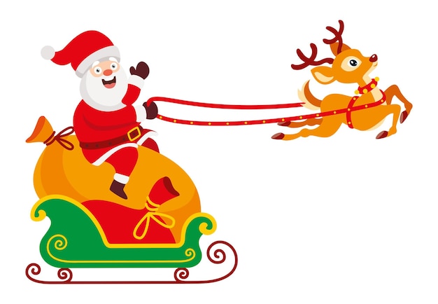 Santa claus riding a sleigh