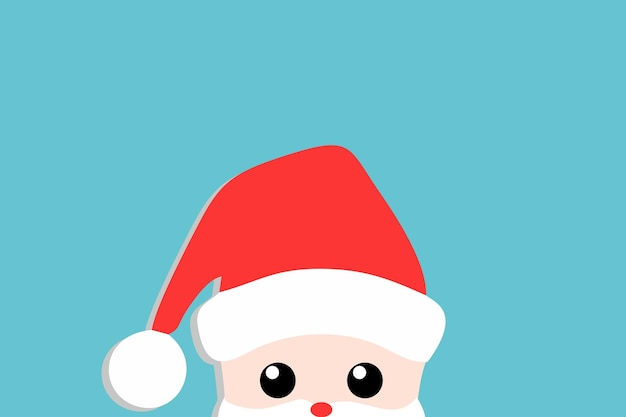 Vector santa claus in a santa hat