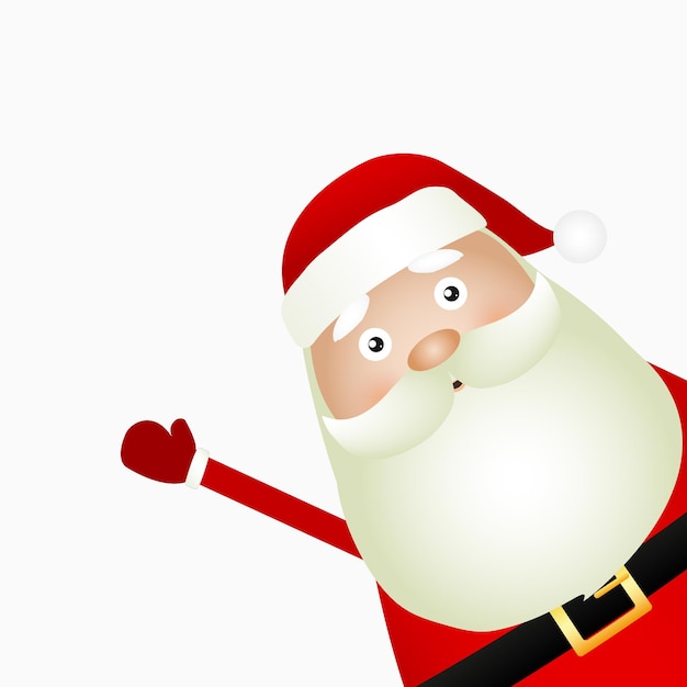 Vector santa claus standing on a white background vector illustration