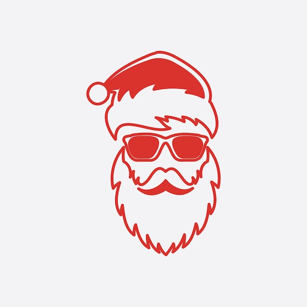 산타 클로스 벡터 일러스트 디자인 아이콘 로고