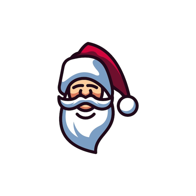 Дизайн векторного логотипа Санта-Клауса
