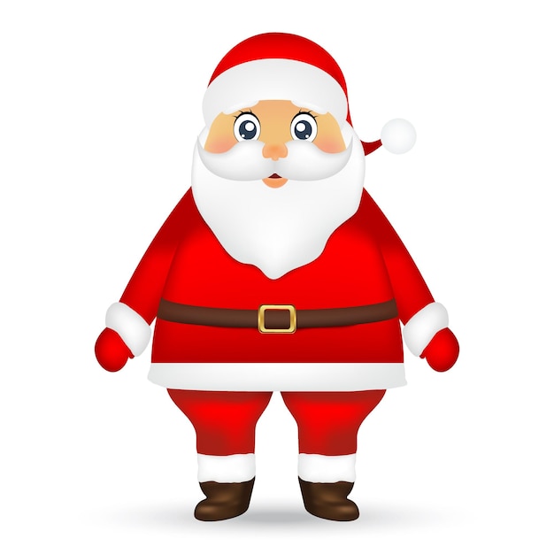 Santa Claus on a white background holiday illustration