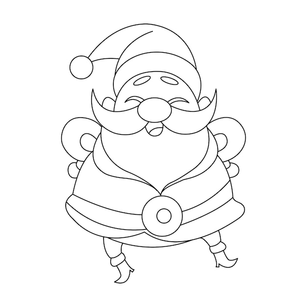 Santa Claus on white background. Vector illustration for Christmas card. Santa vector isolated.