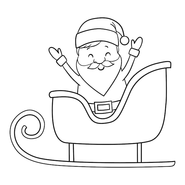 Santa claus on white background. vector illustration