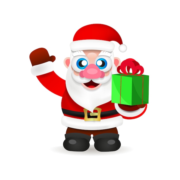 Santa claus on white background.