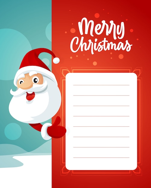 Vector santa claus wishing for christmas