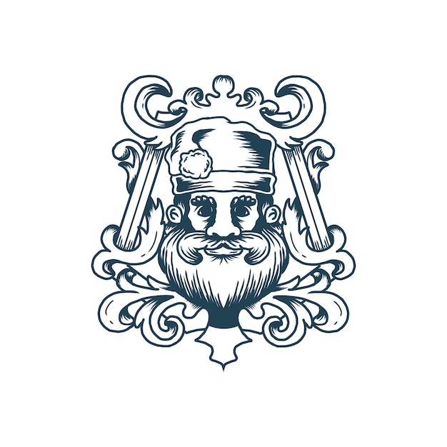 Vector santa claus with ornament