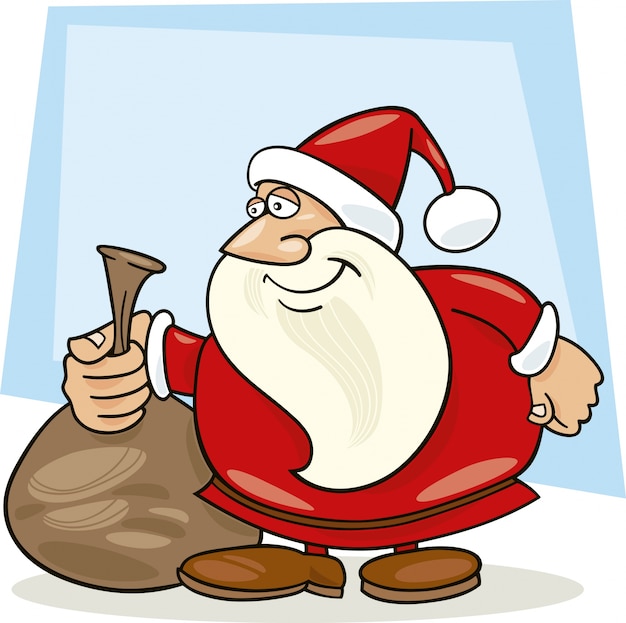 Santa claus with sack of gifts