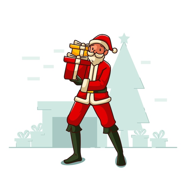 Санта-Клаус приносит подарки