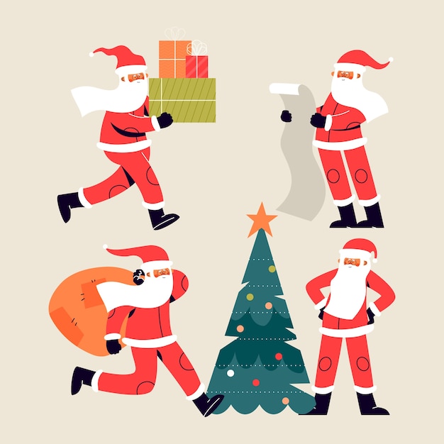 Vector santa clause character