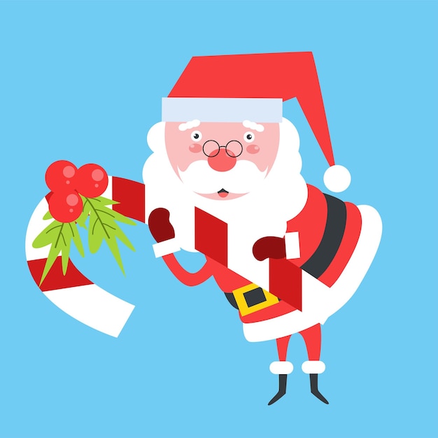 santa clause flat design