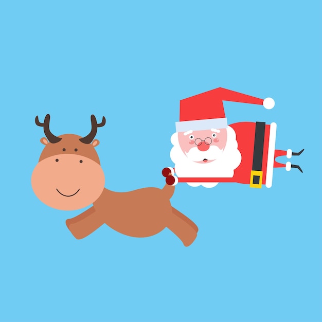 Vector santa clause flat design