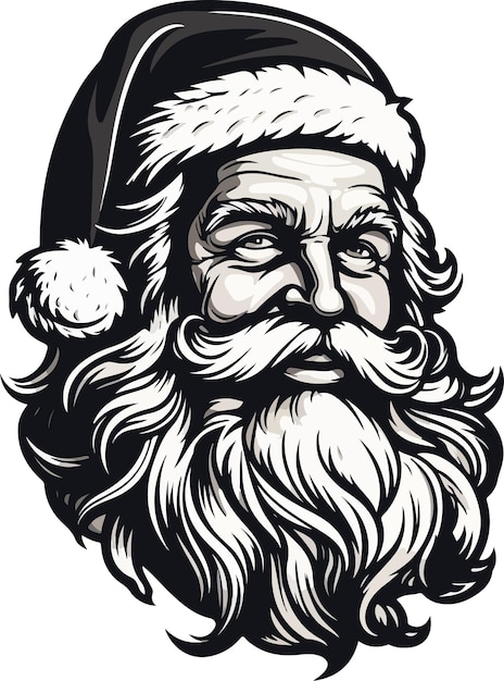 Vector santa clause head