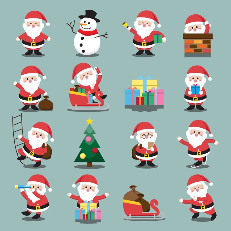 Vector サンタクロースがクリスマスに設定