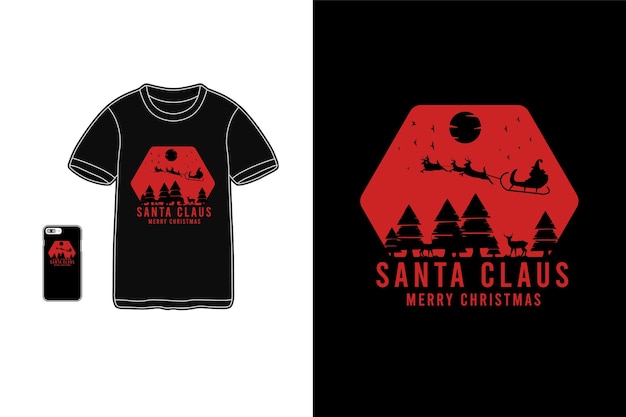 Santa claustshirt merchandise silhouet cipresboom mockup