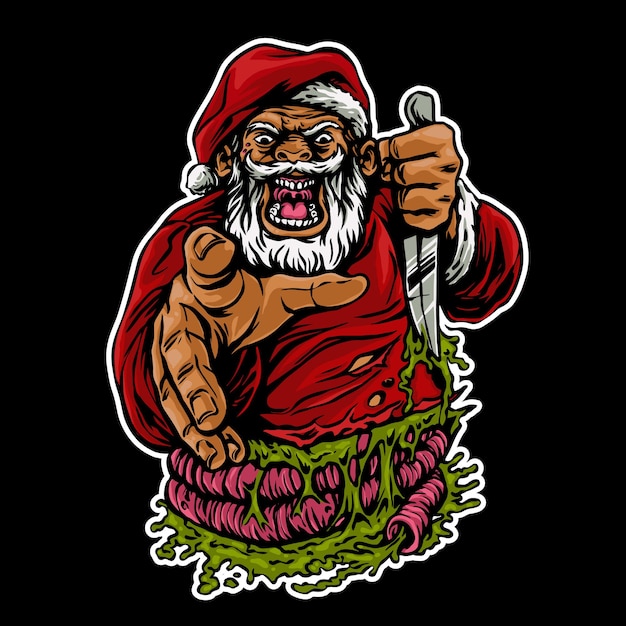 Vector santa cluse darknes illustratie