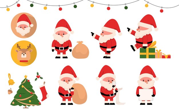 Vector santa collection