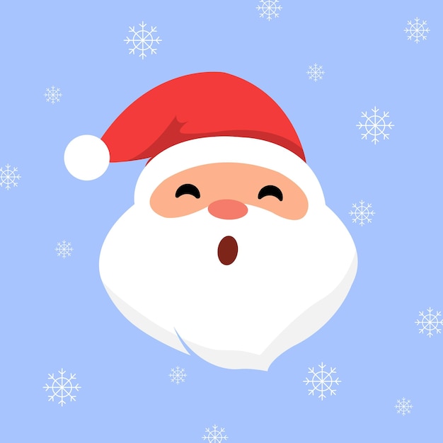 Santa Face illustratie kerstmis 2023 vakantie