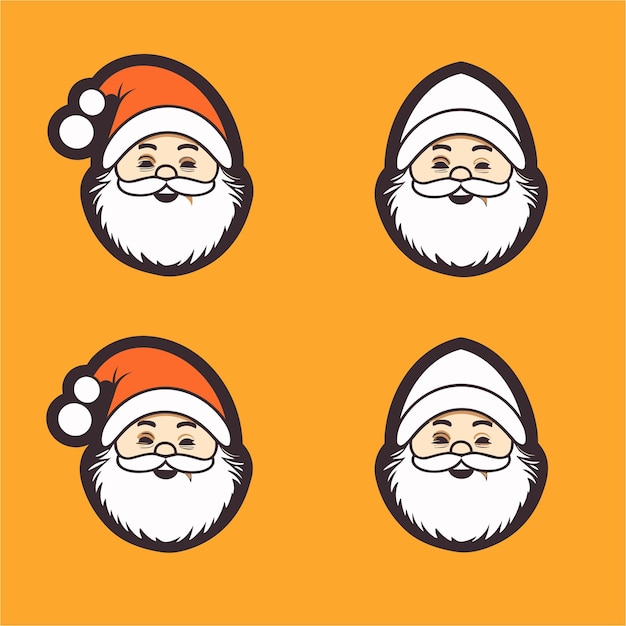 Santa face vector graphics