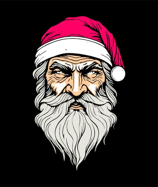 Vector santa gezicht illustratie