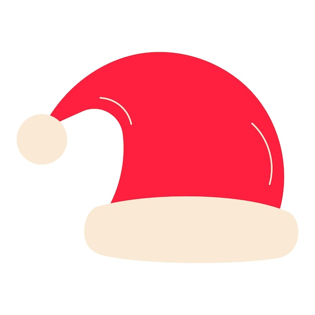 santa hat christmas holiday clothing icon element vector illustration