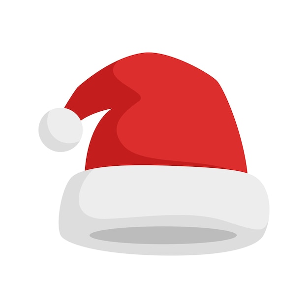 Cappello da babbo natale isolato su sfondo bianco