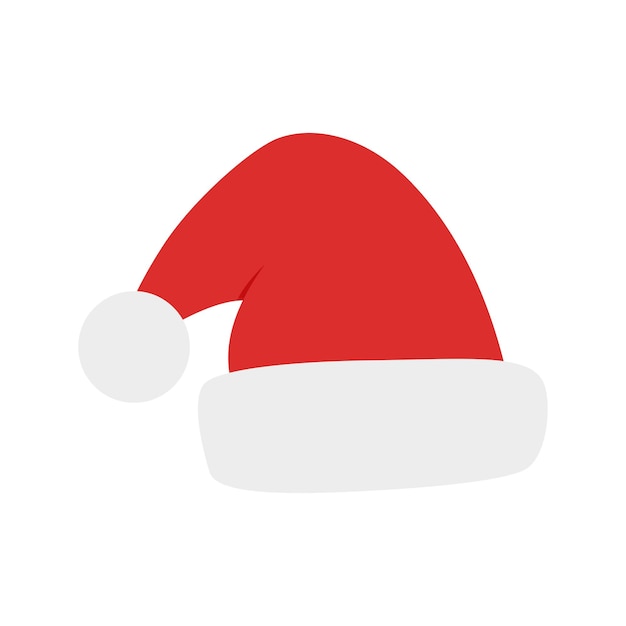 Vector santa hat isolated on white background